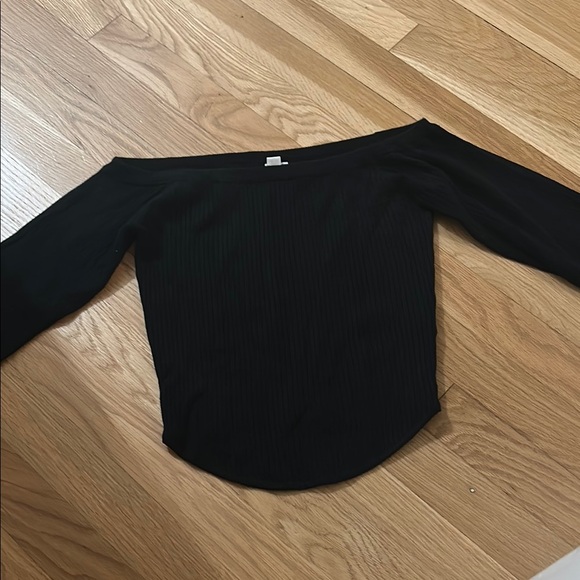 Garage Tops - Garage Black Ribbed Knit Top